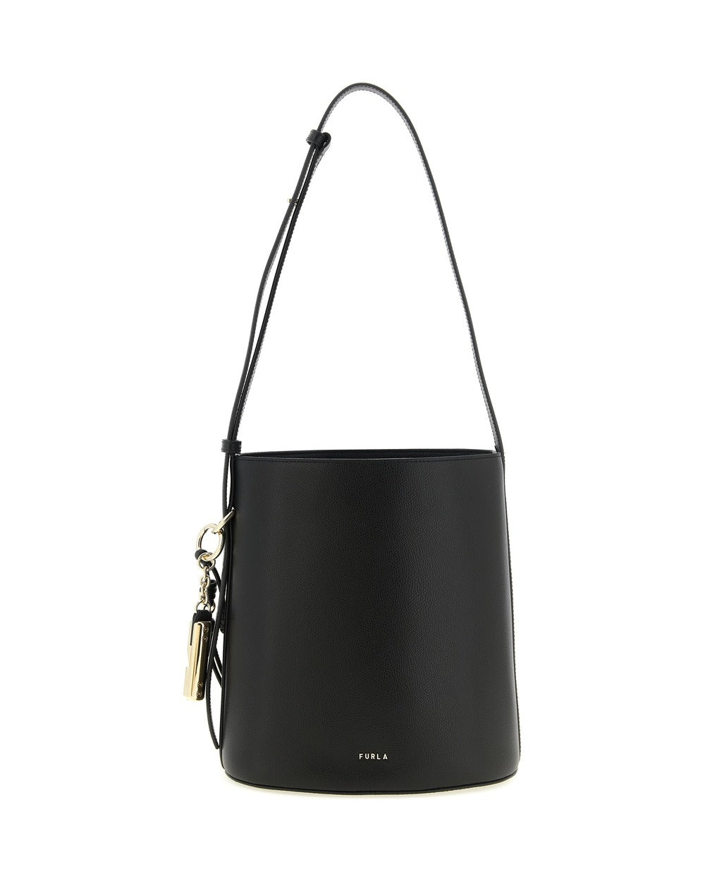 Furla Black Calfskin Shoulder Bag