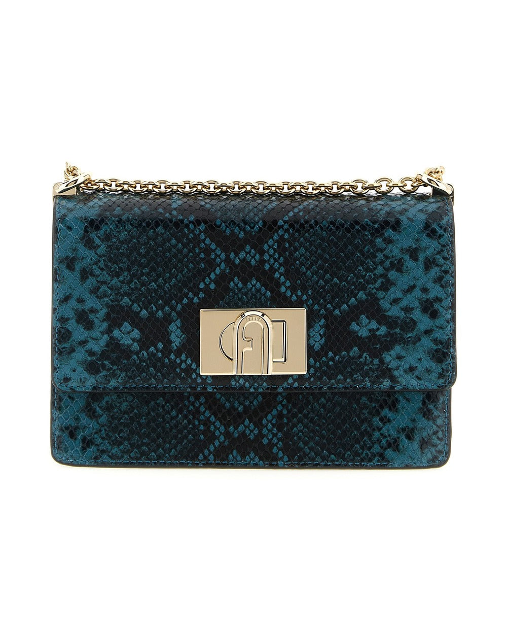 Furla Blue Goatskin Crossbody Bag