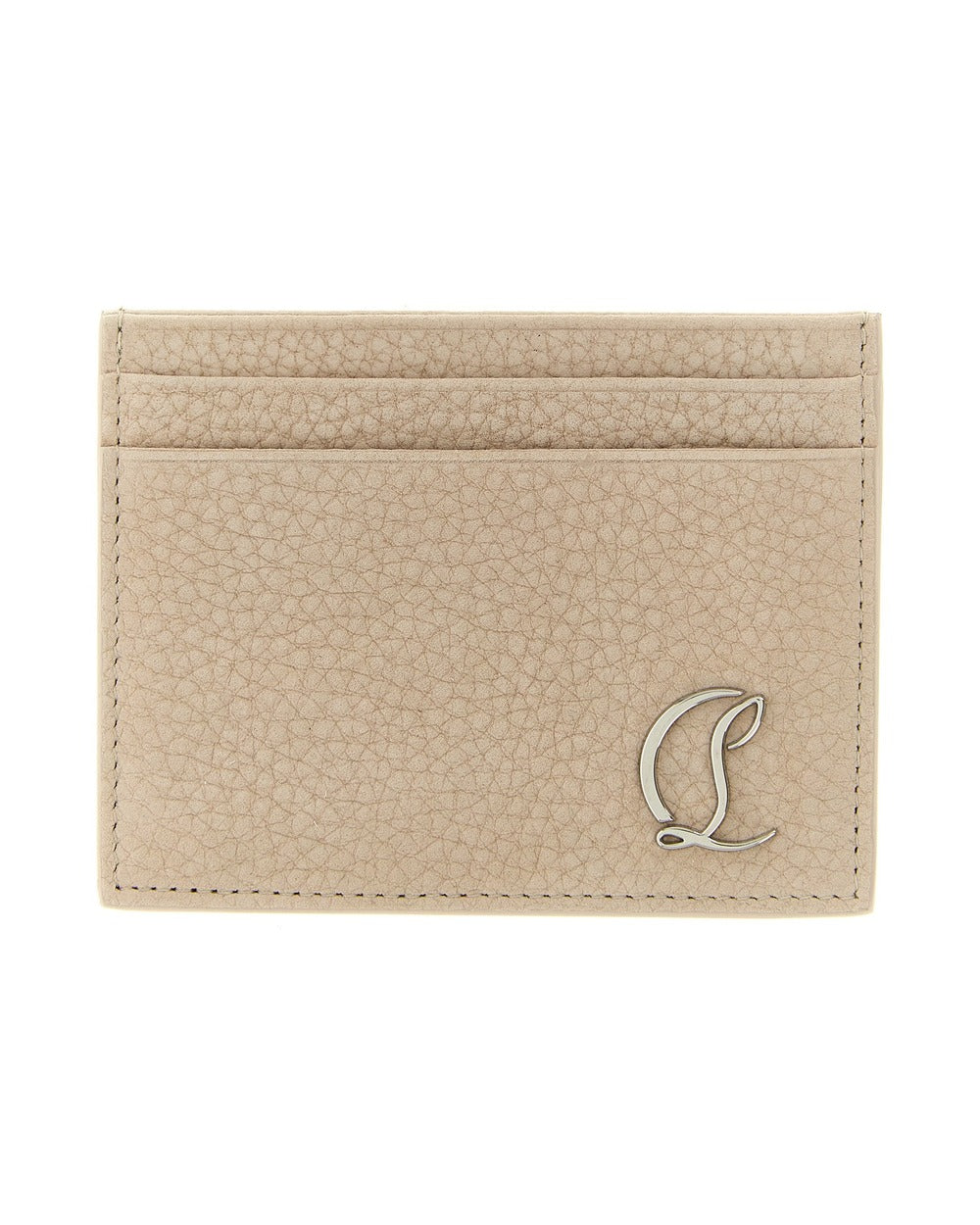 Christian Louboutin Beige Calfskin Cardholder
