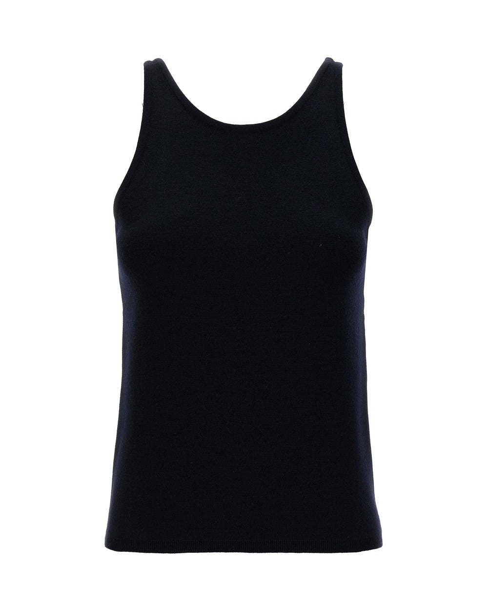 Max Mara Blue Virgin Wool Tank Tops