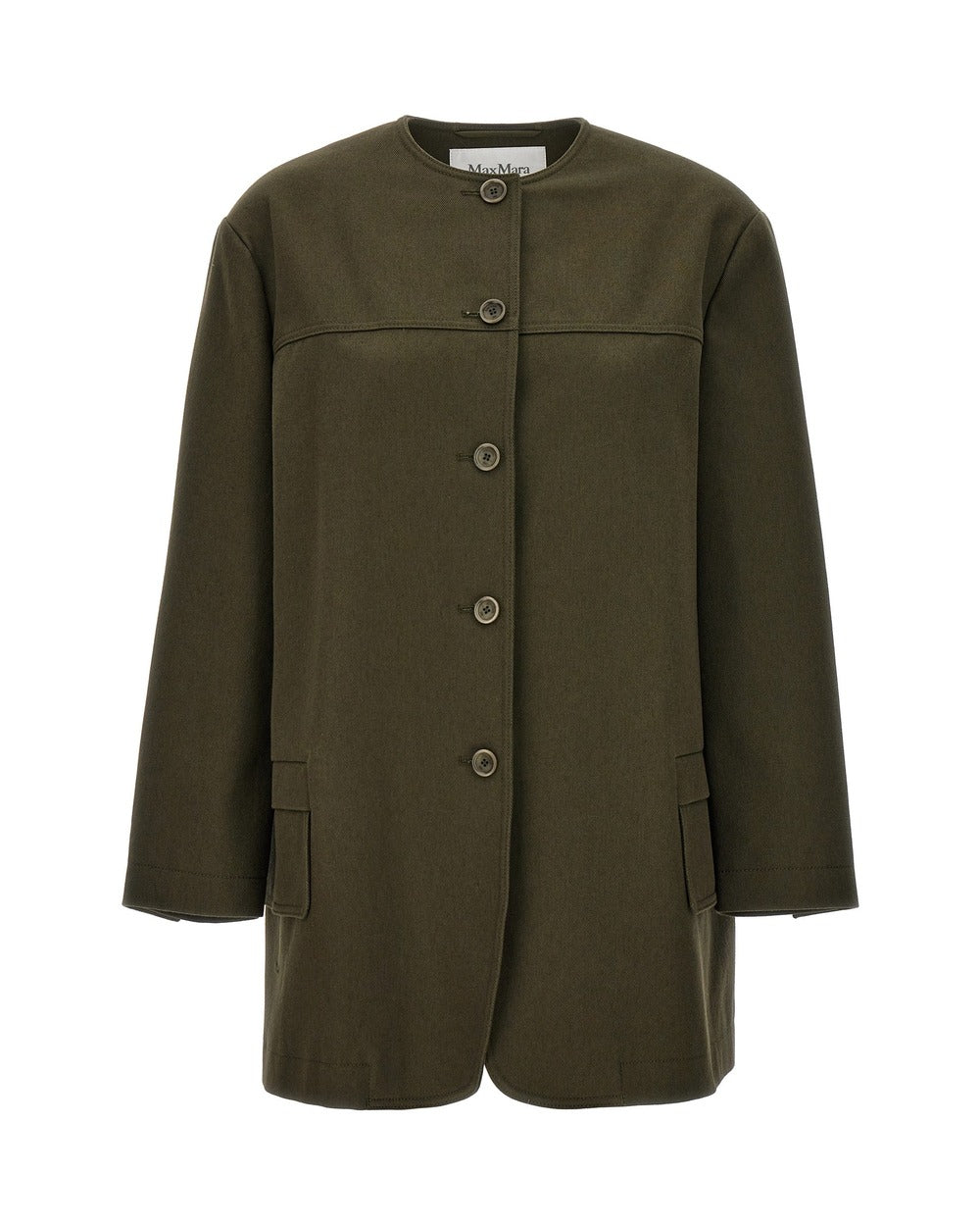 Max Mara Bicolor Cotton Full-Length Jacket