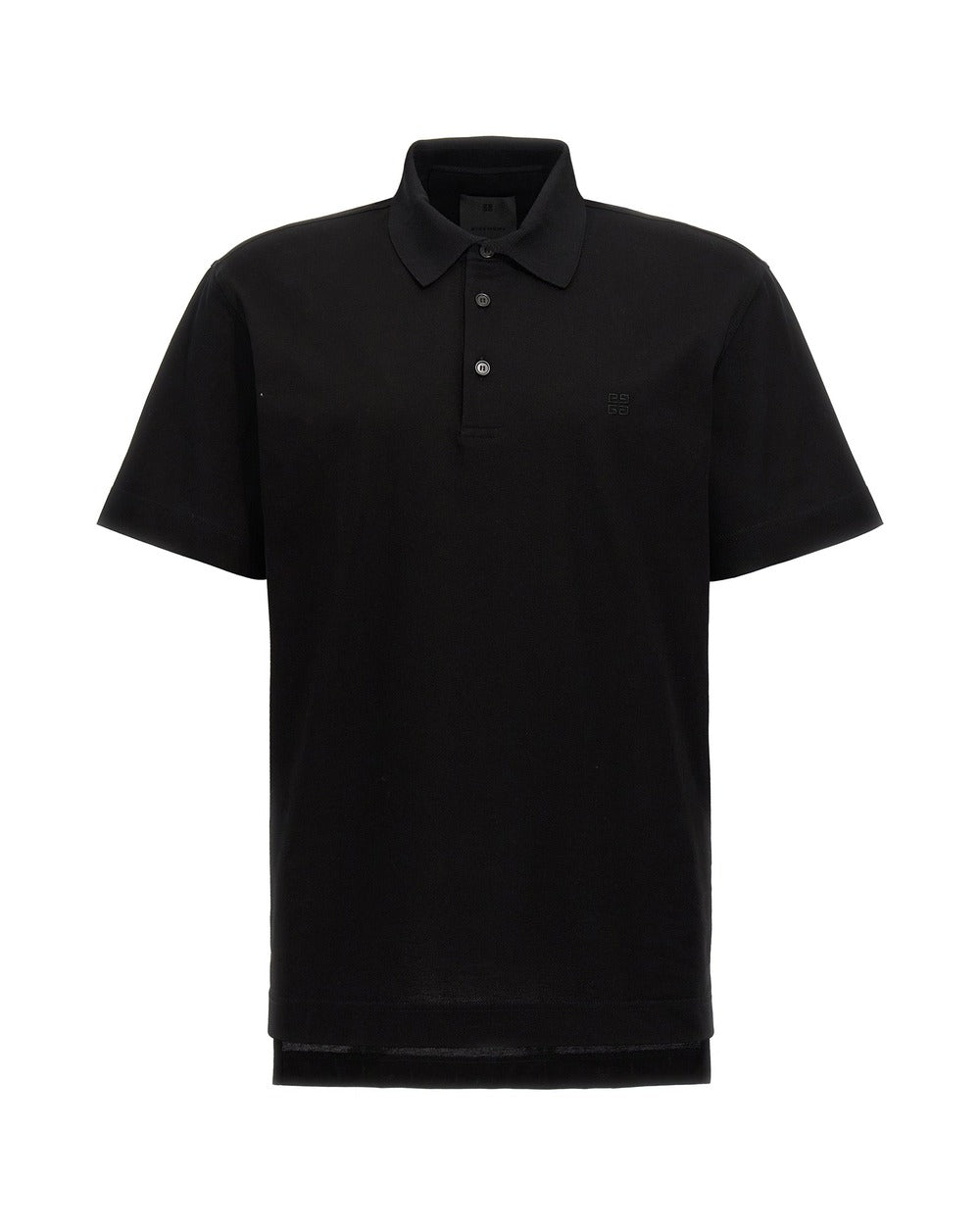 Givenchy Black Cotton Polo Shirt