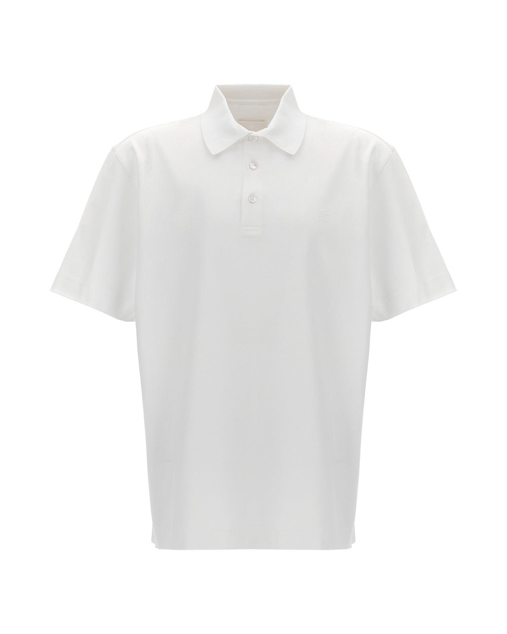 Givenchy White Cotton Polo Shirt
