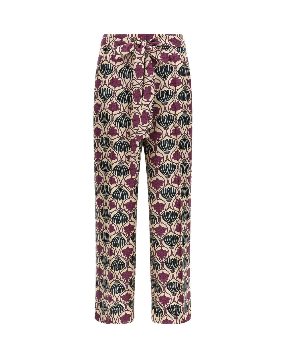 Max Mara Purple Silk Casual Pants