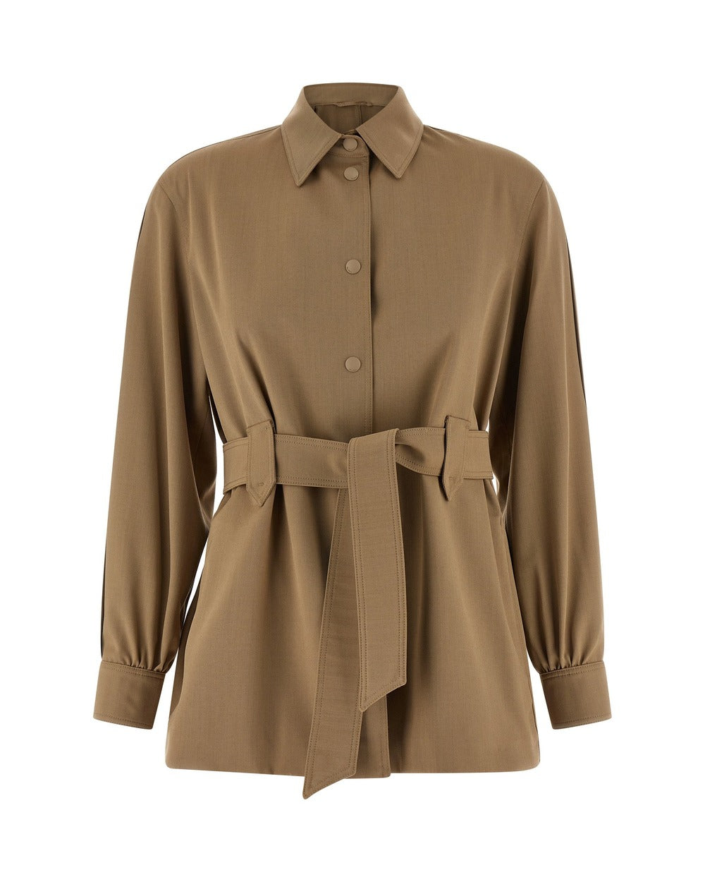 Max Mara Beige Virgin Wool Blouse