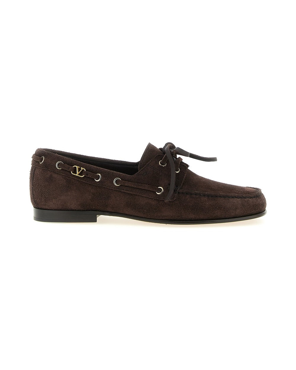 Valentino Garavani Brown Cowhide Slip-On Loafers