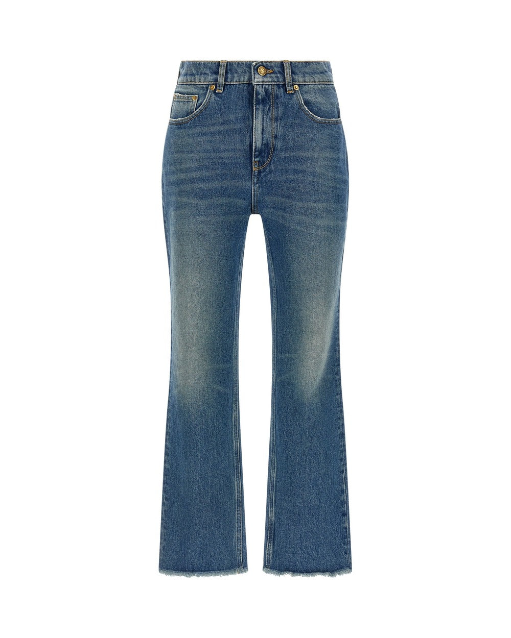 Golden Goose Blue Cotton Flared Jeans