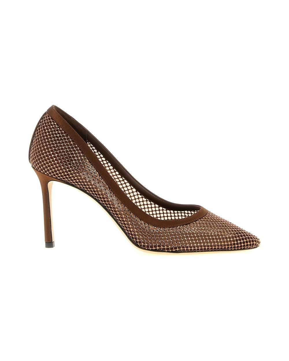 Jimmy Choo Brown Tencel High Heel Pumps