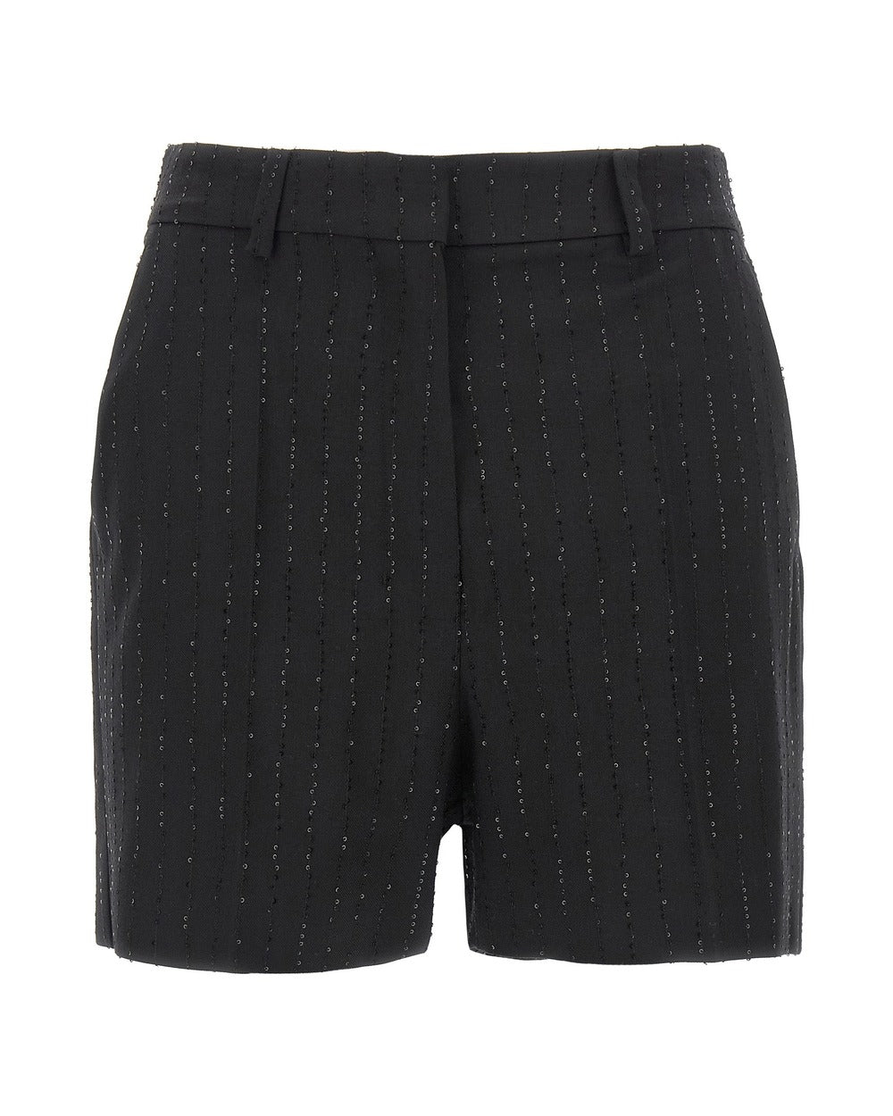 Max Mara Black Virgin Wool Bermuda Shorts