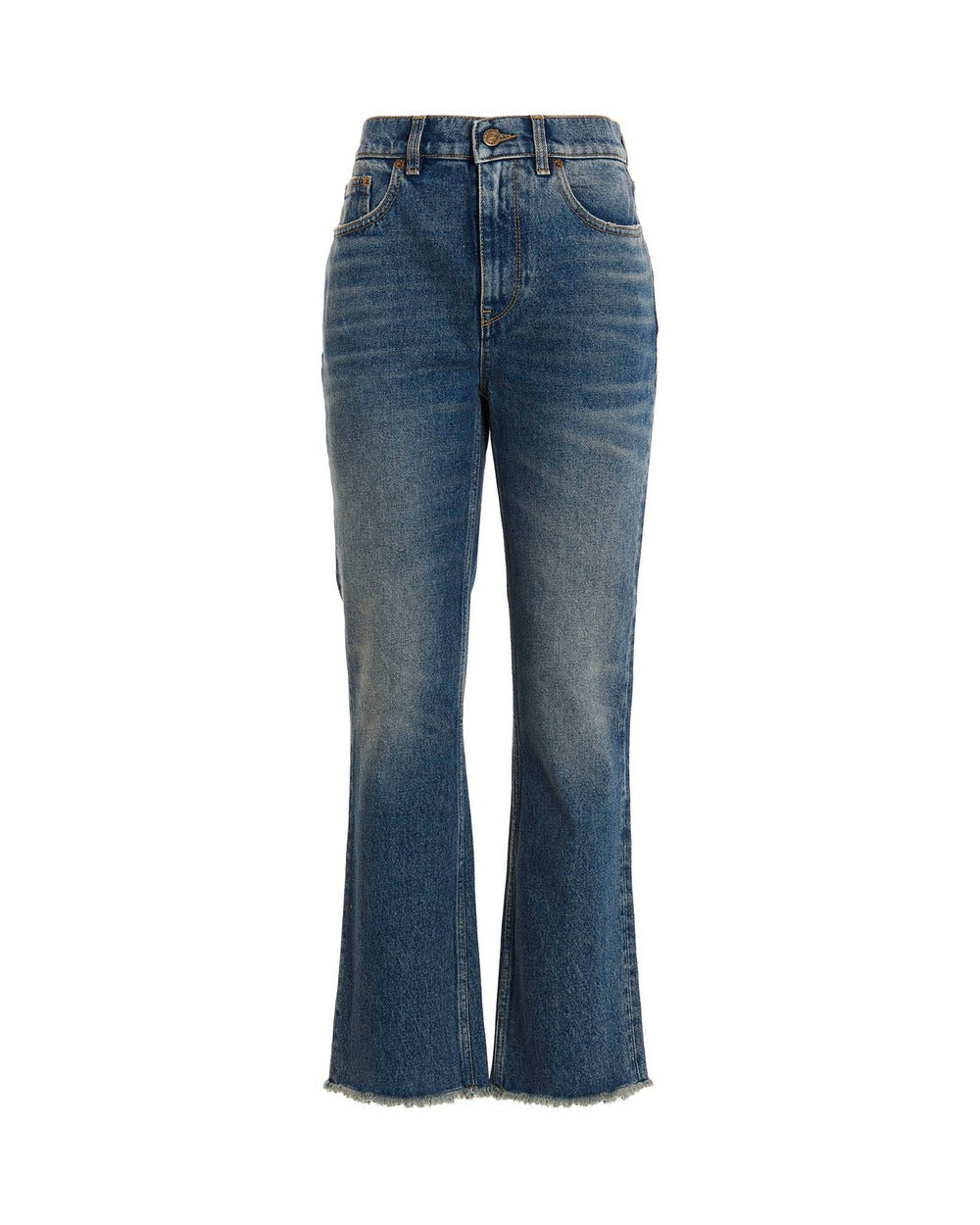 Golden Goose Blue Cotton Flared Jeans