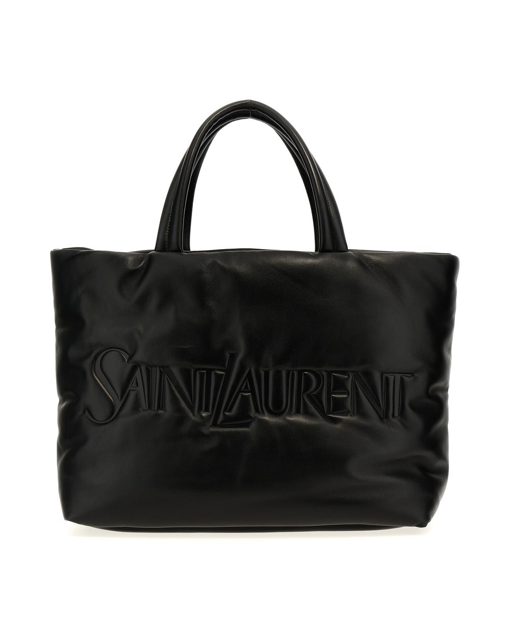 Saint Laurent Black Lamb Leather Tote Bag
