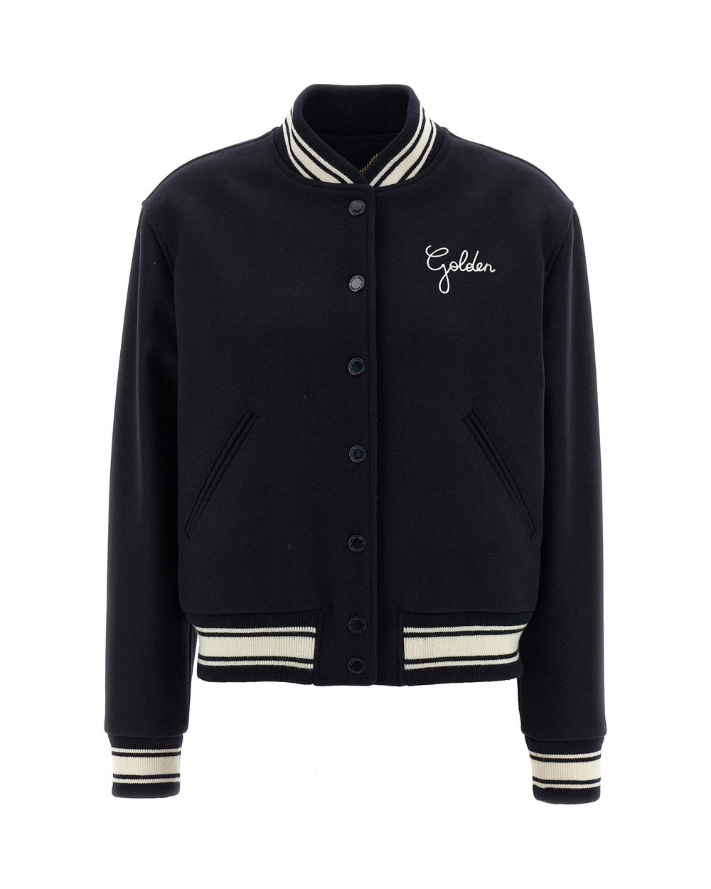 Golden Goose Blue Virgin Wool Bomber