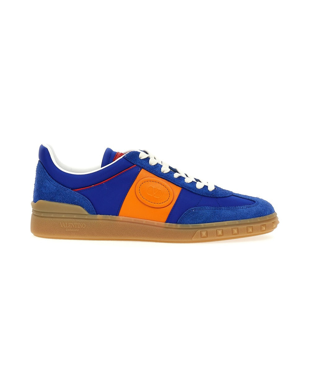 Valentino Garavani Blue Bovine Leather Low Top Sneakers