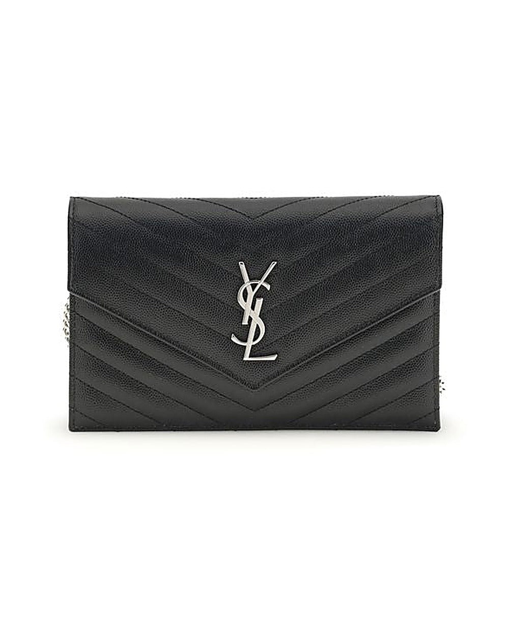 Saint Laurent Black Calf Leather Bos Taurus Wallet