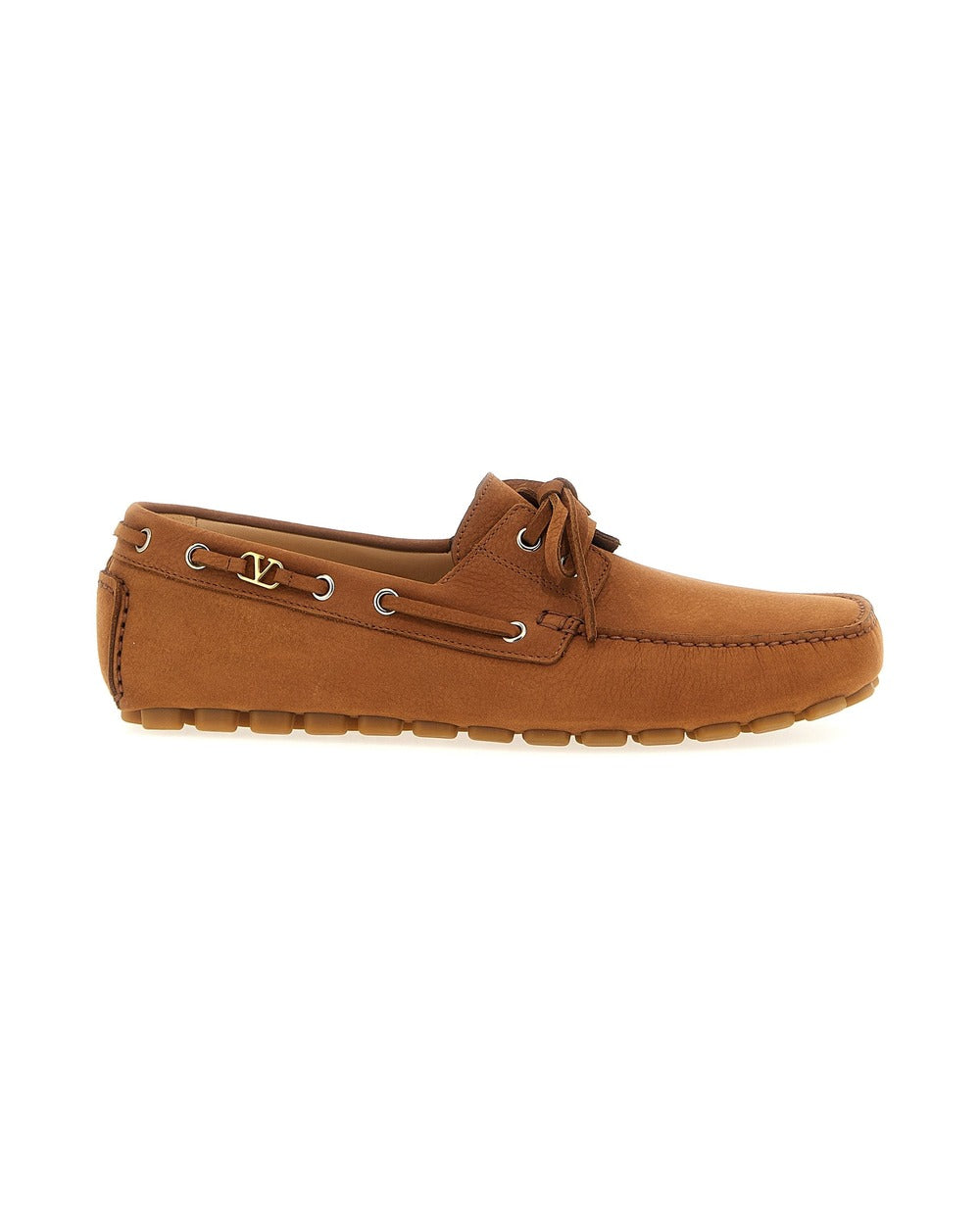 Valentino Garavani Brown Calfskin Slip-On Loafers