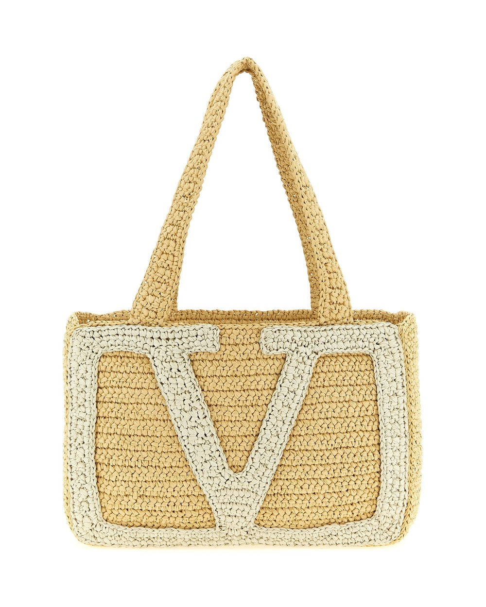 Valentino Garavani White Viscose Tote Bag