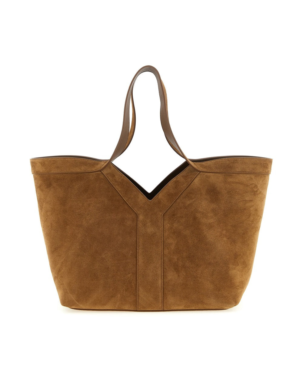 Saint Laurent Brown Calfskin Tote Bag