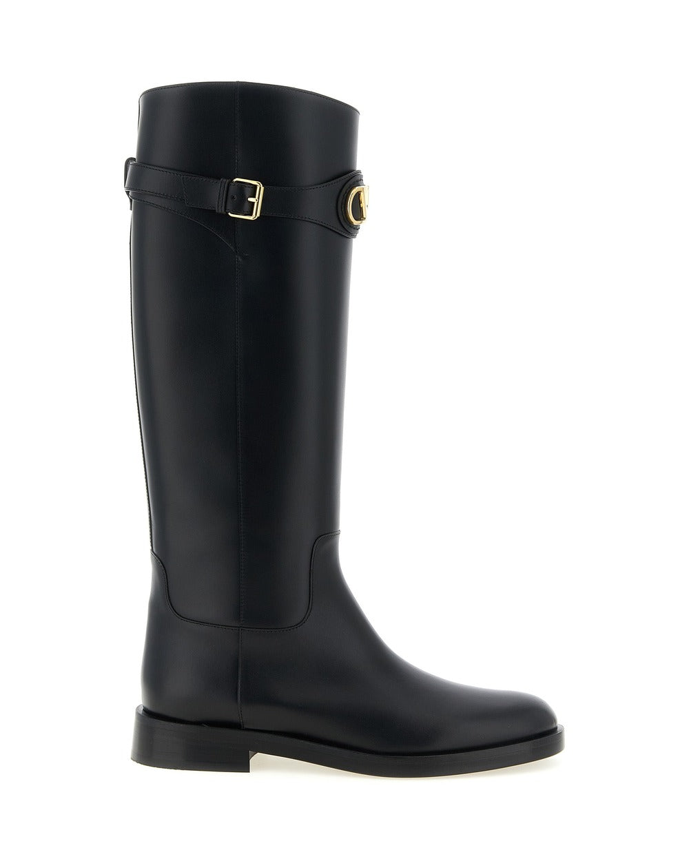 Valentino Garavani Black Calfskin Over The Knee