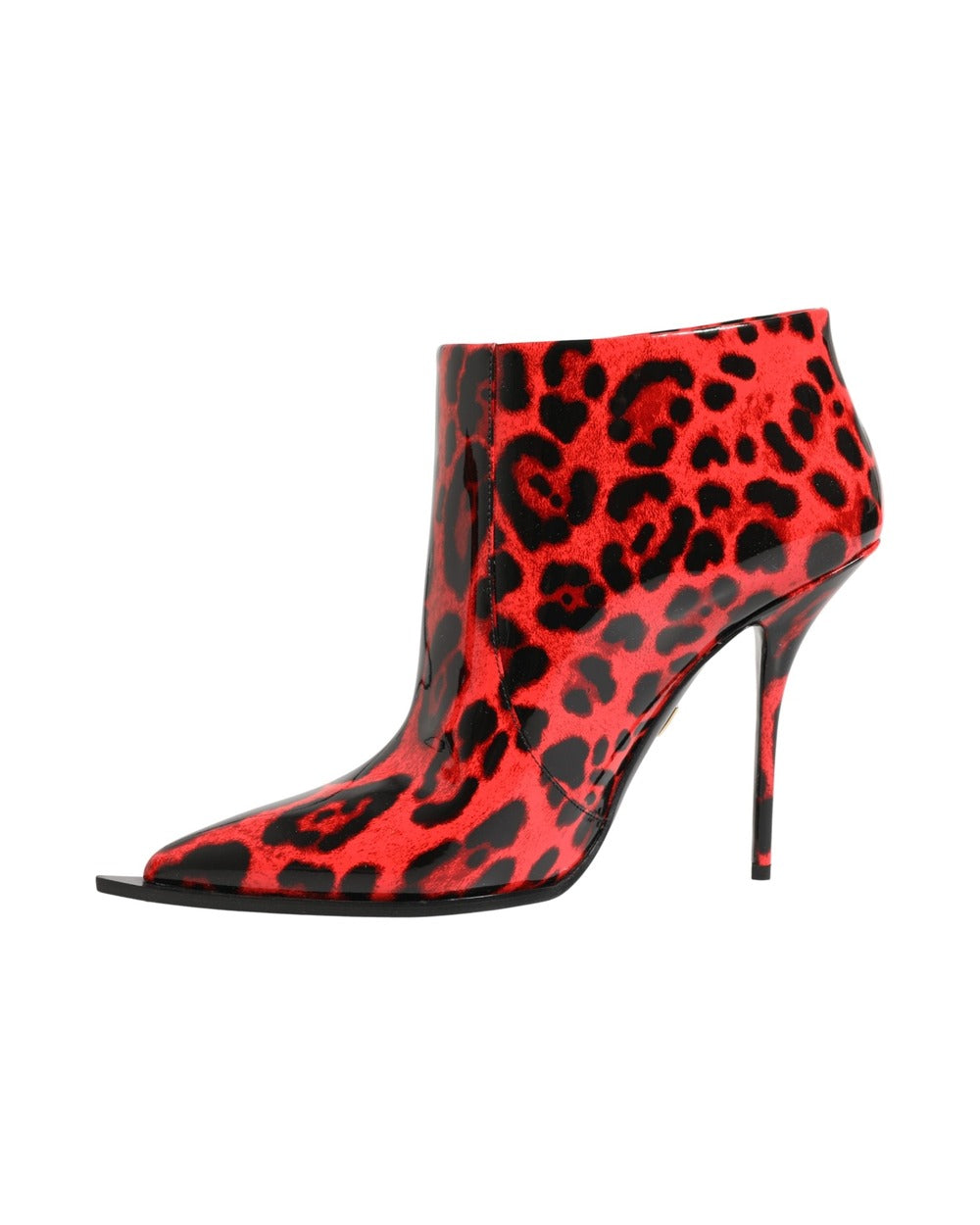 Dolce & Gabbana Red Leopard Cardinale Ankle Boots Shoes