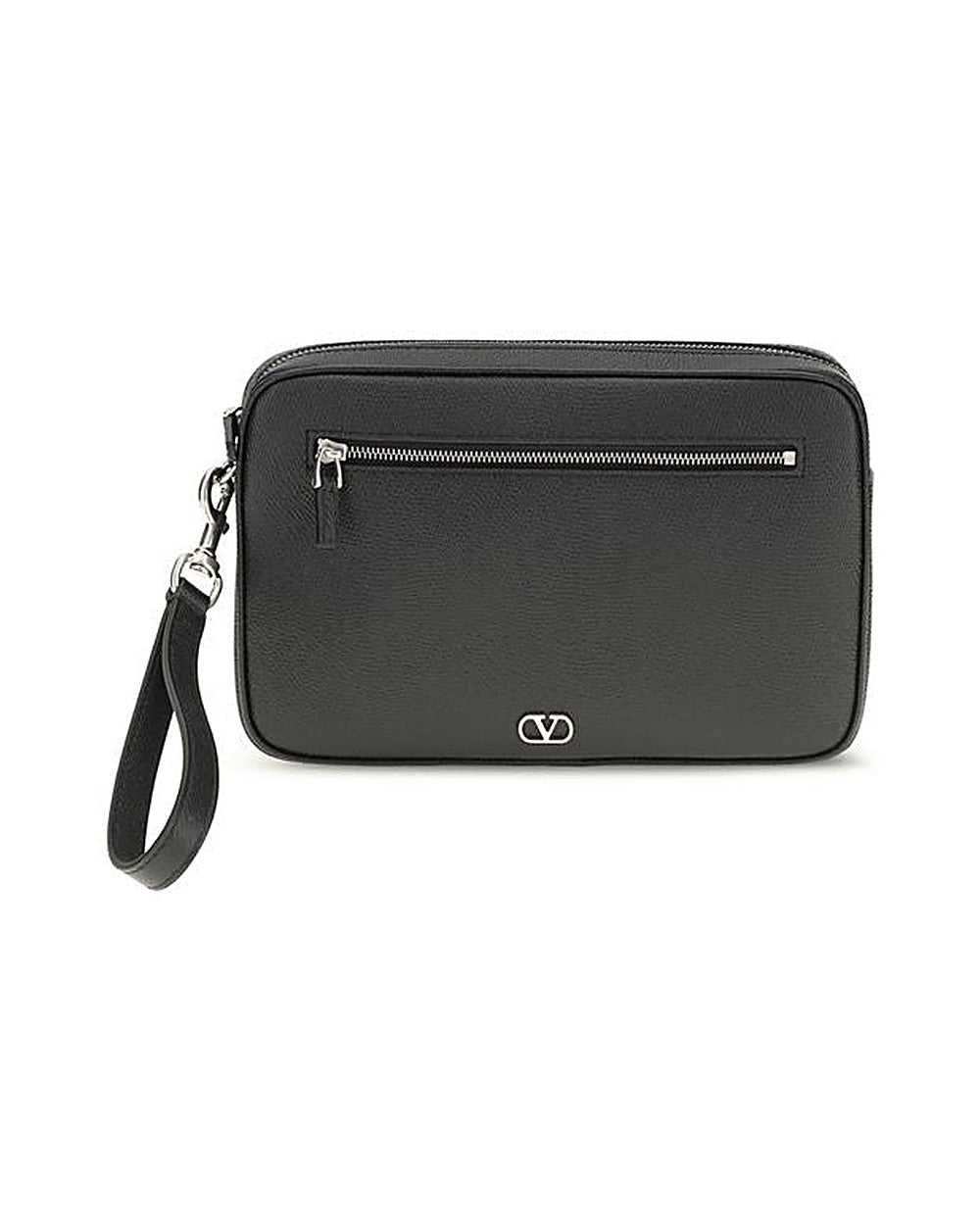 Valentino Garavani Black Calf Leather Bos Taurus Handbag