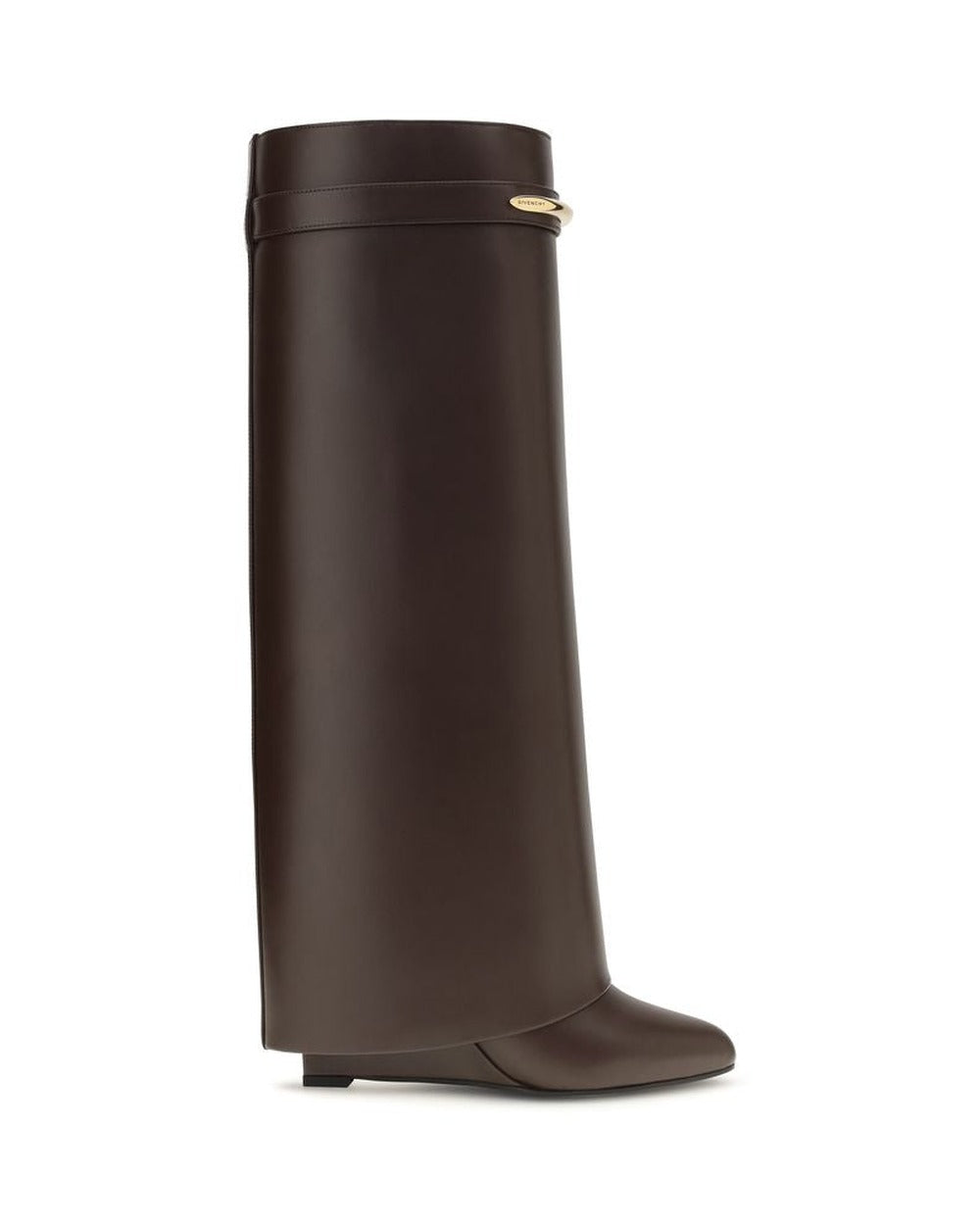 Givenchy Brown Calf Leather Bos Taurus High Heel Boots