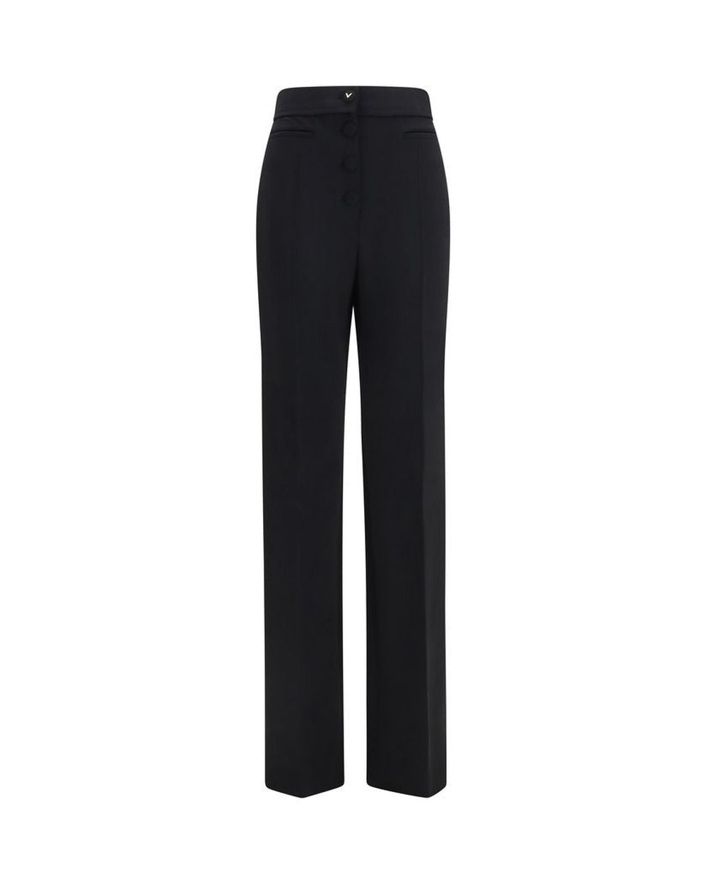 Black Wool Oves Aries Flared Pants