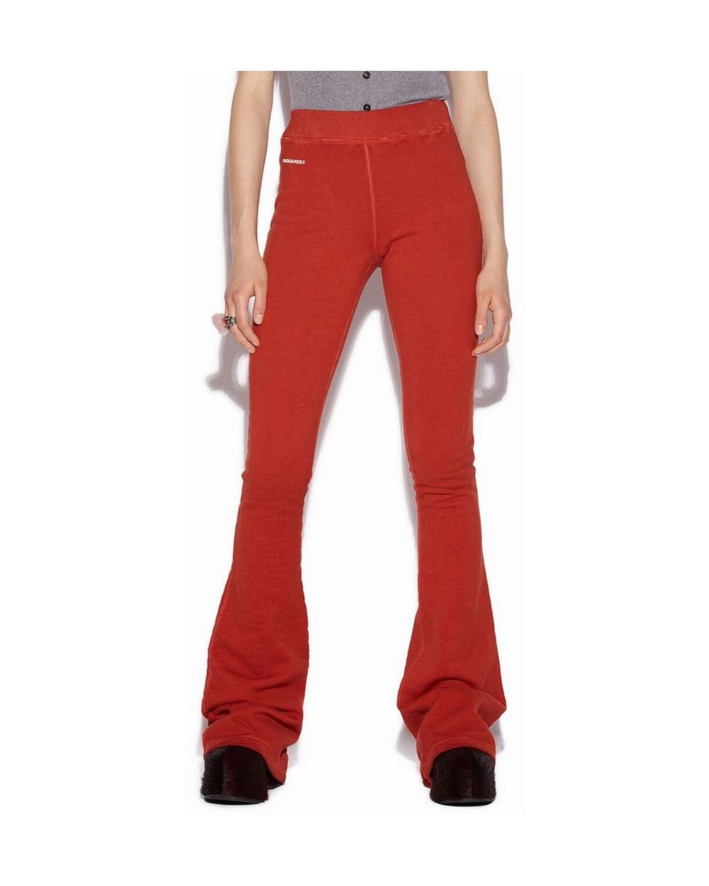 Dsquared² Red Cotton Athletic Pants
