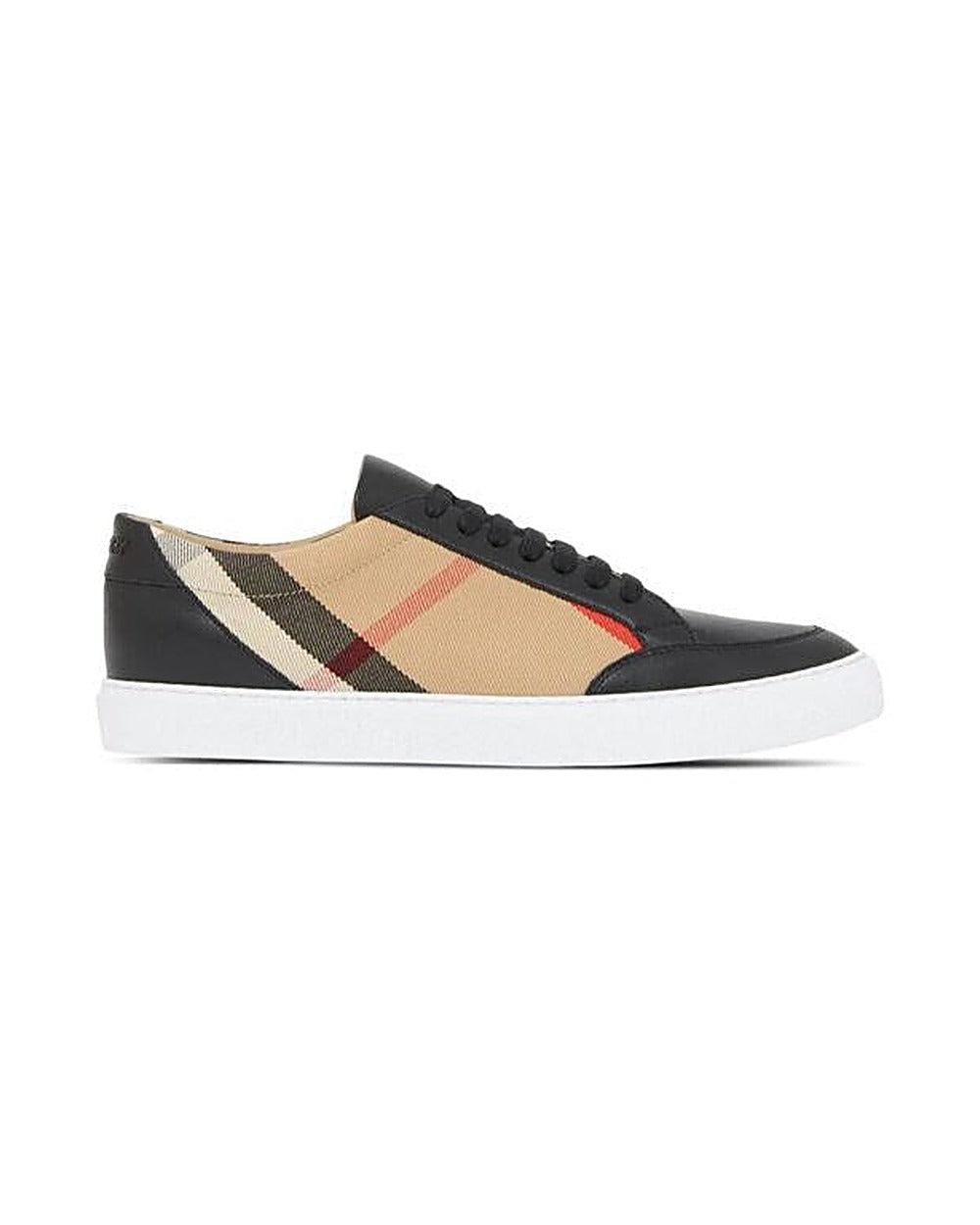 Burberry Black Leather New Salmond Sneakers