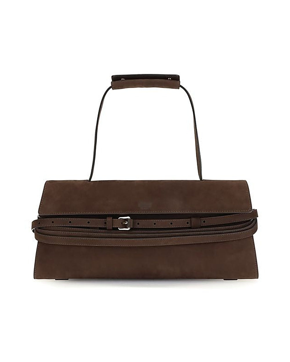 Moschino Brown Calf Leather Bos Taurus Shoulder Bag