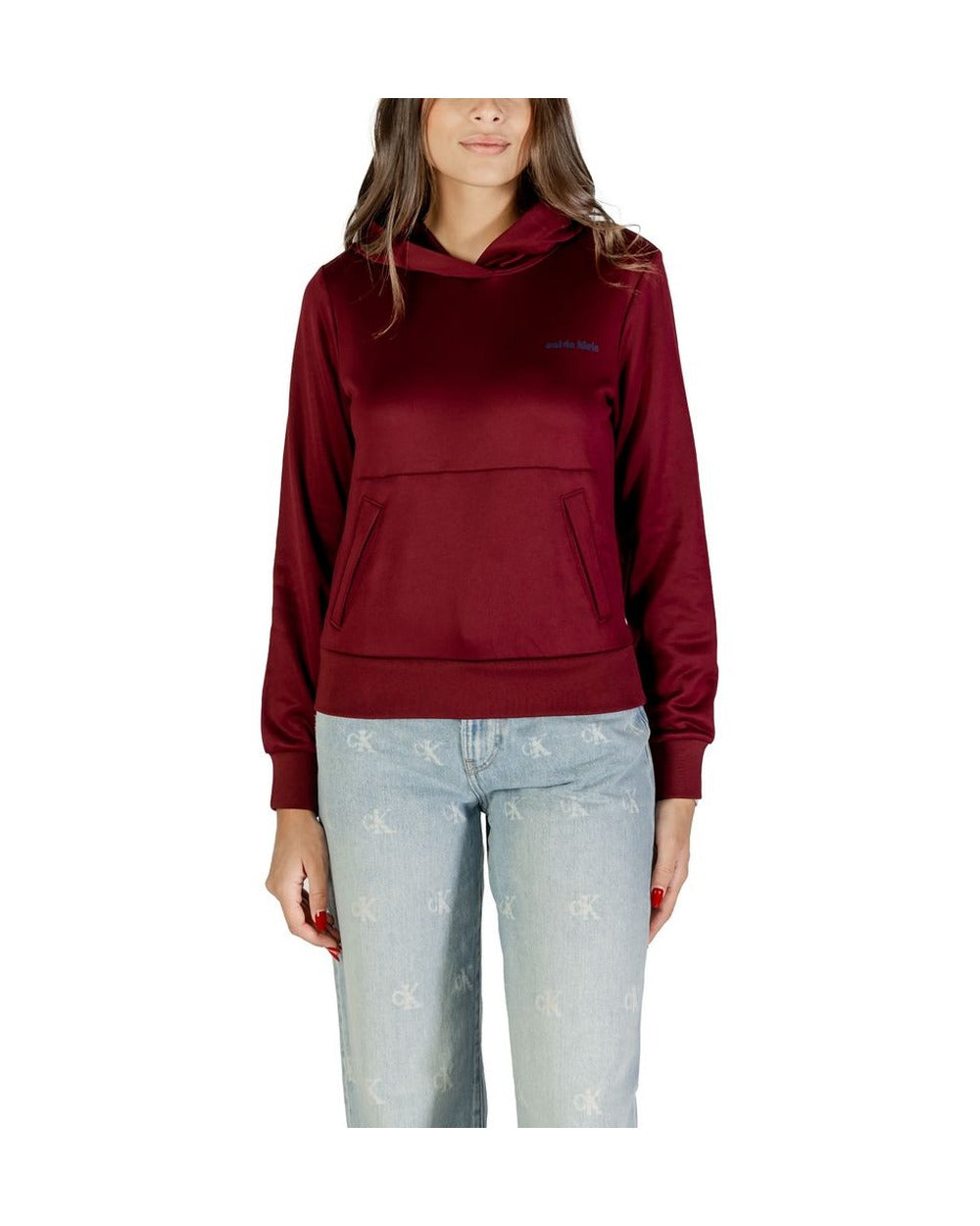 Calvin Klein Bordeaux Cotton Hoodie