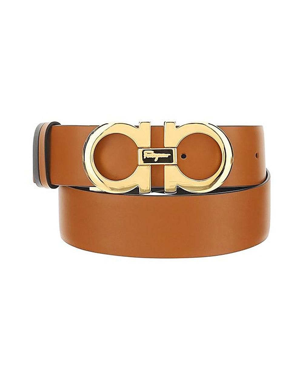 Ferragamo Brown Calf Leather Bos Taurus Regular Belt