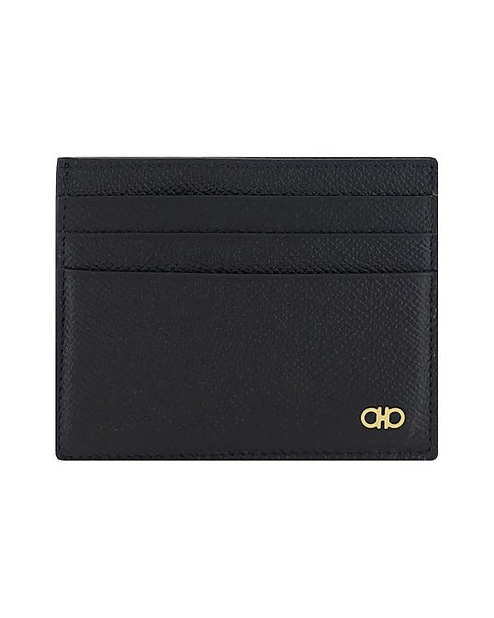 Ferragamo Black Calf Leather Bos Taurus Wallet
