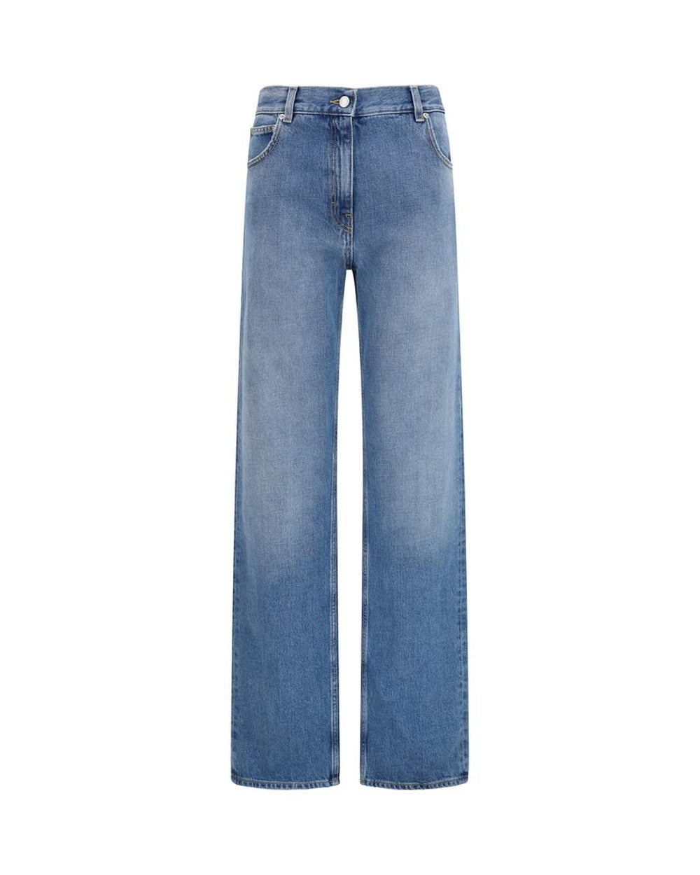Calvin Klein Blue Cotton Straight-Leg Jeans