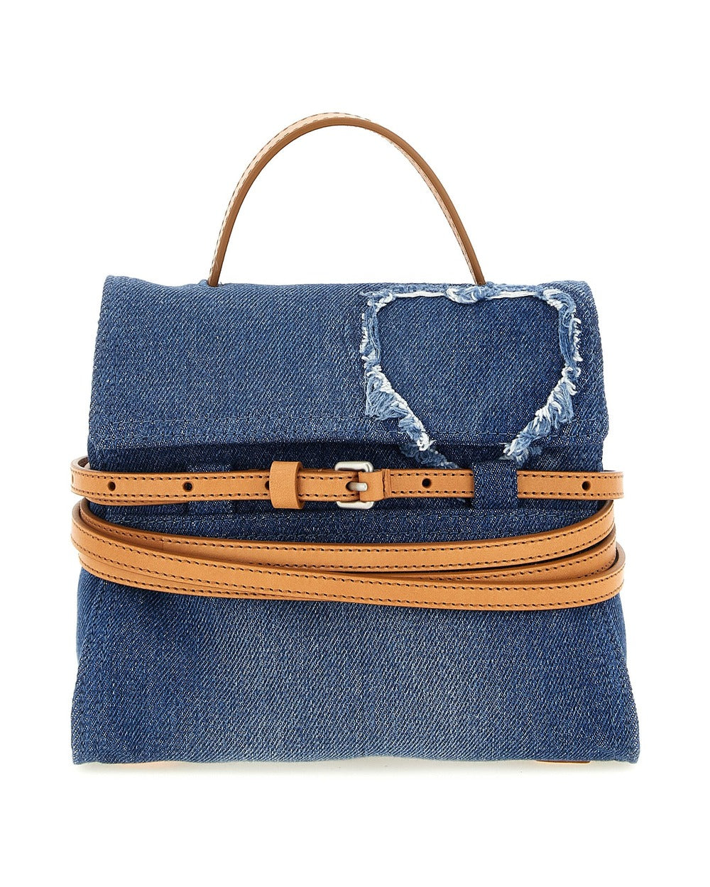Moschino Blue Cotton Handbag