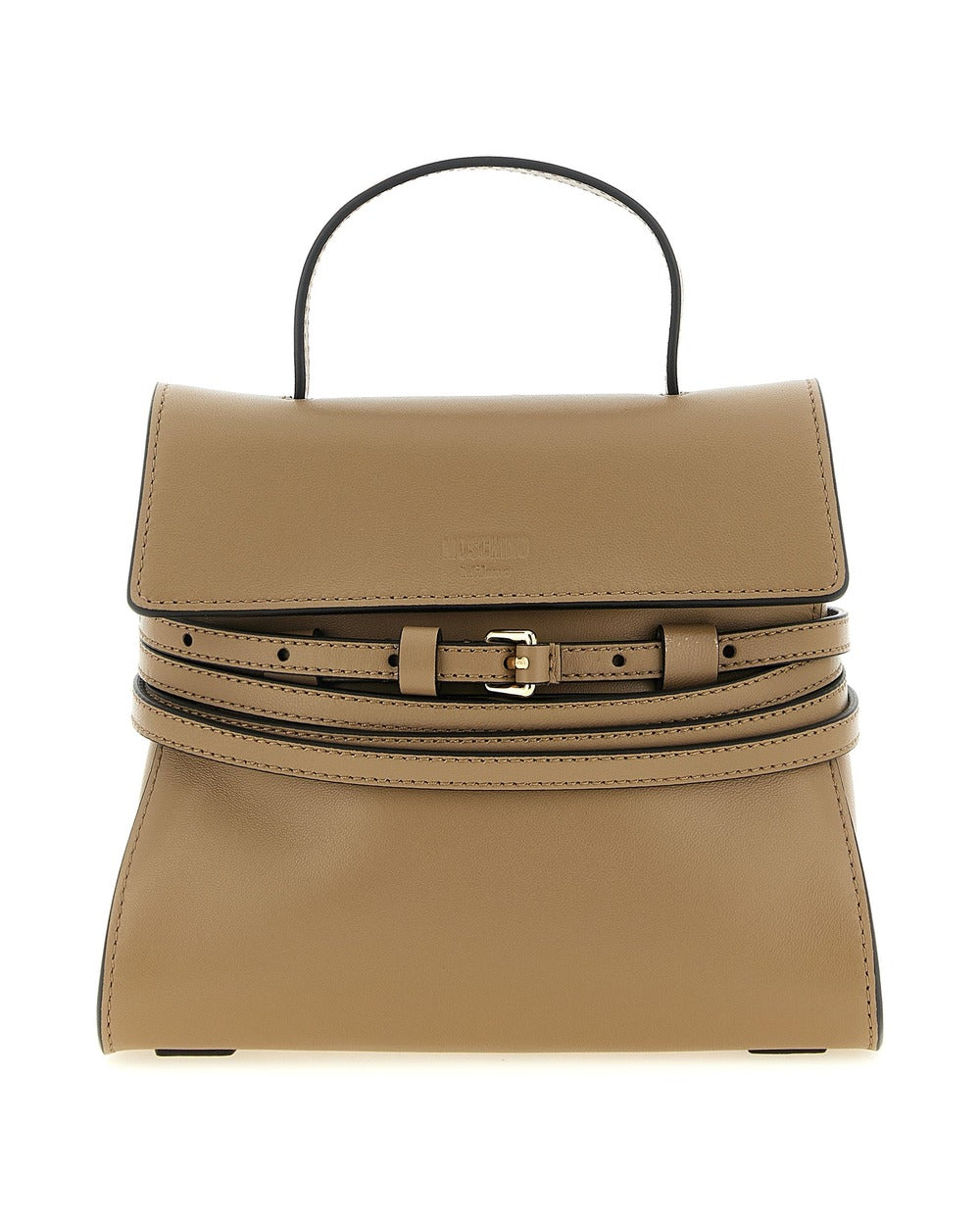 Moschino Beige Napa Leather / Calf Bos Taurus Handbag