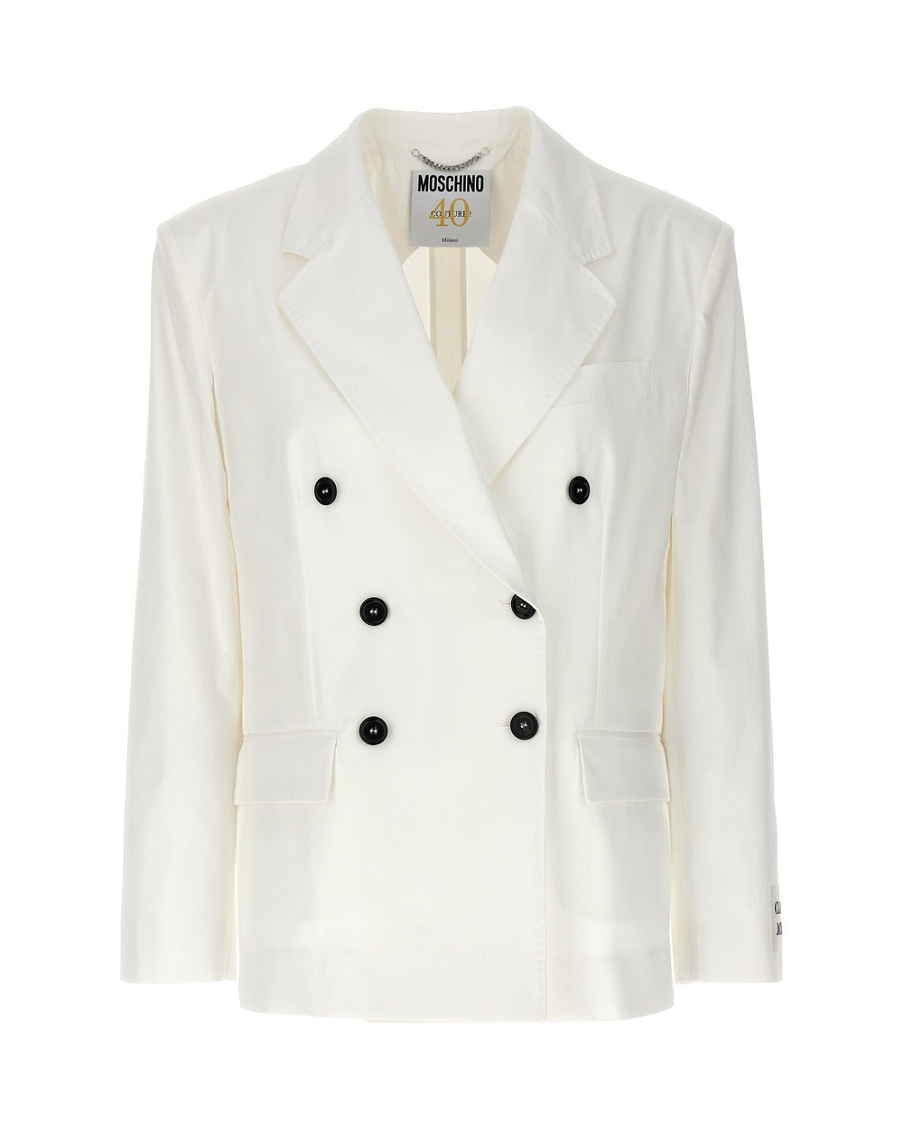 Moschino White Cotton Blazer