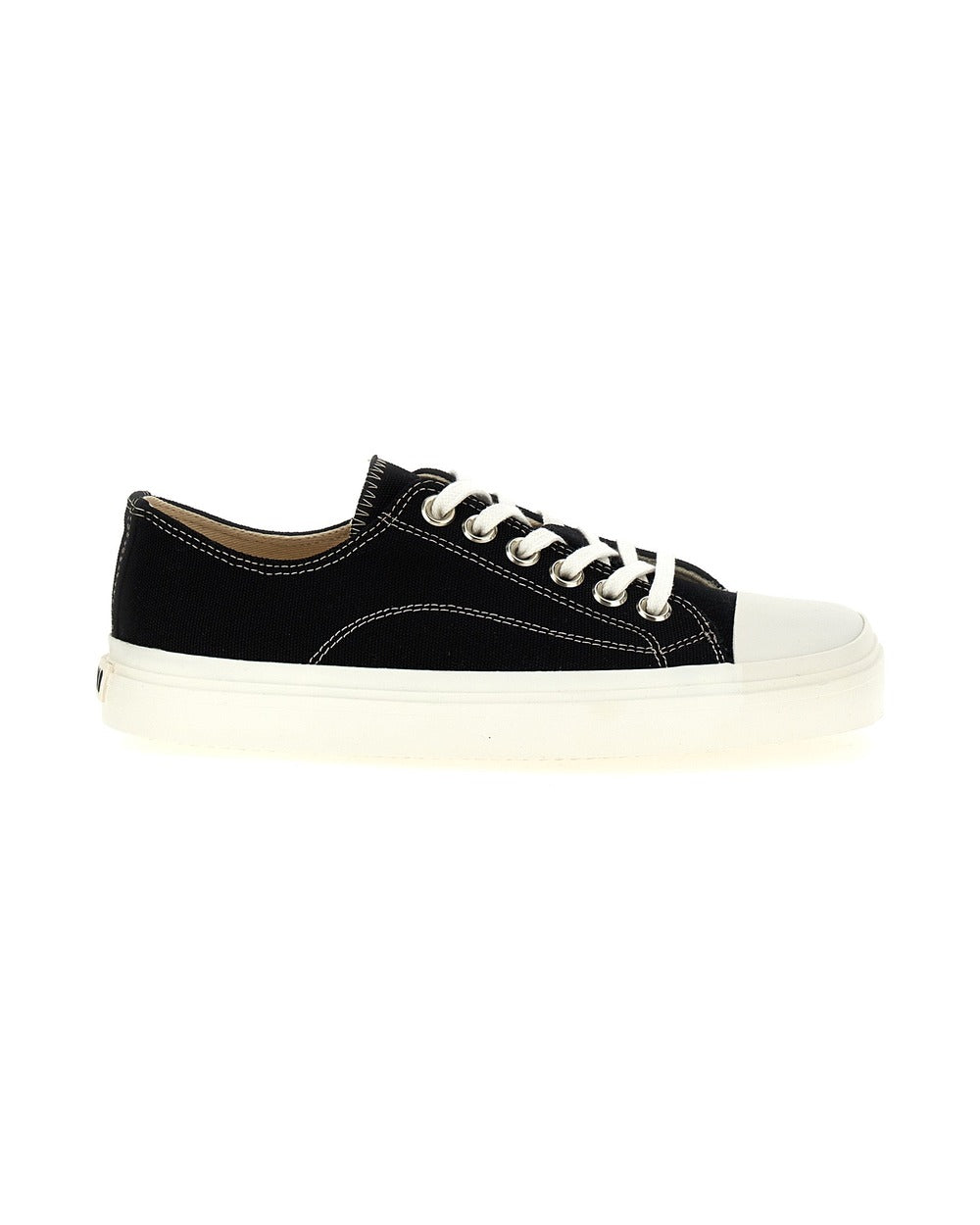 Moschino Black Cotton Low Top Sneakers