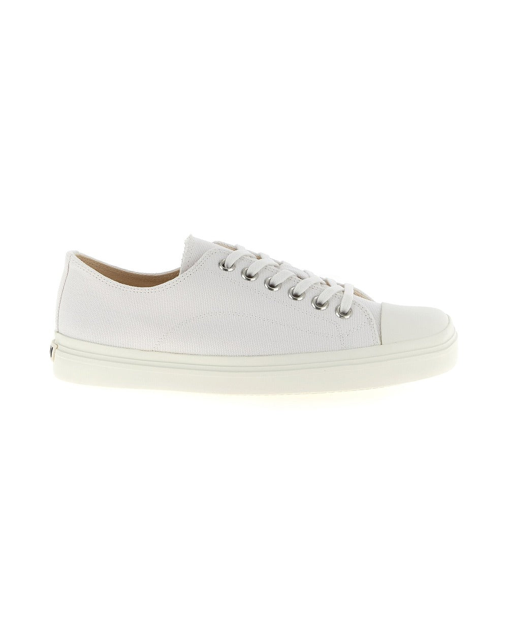 Moschino White Cotton Low Top Sneakers