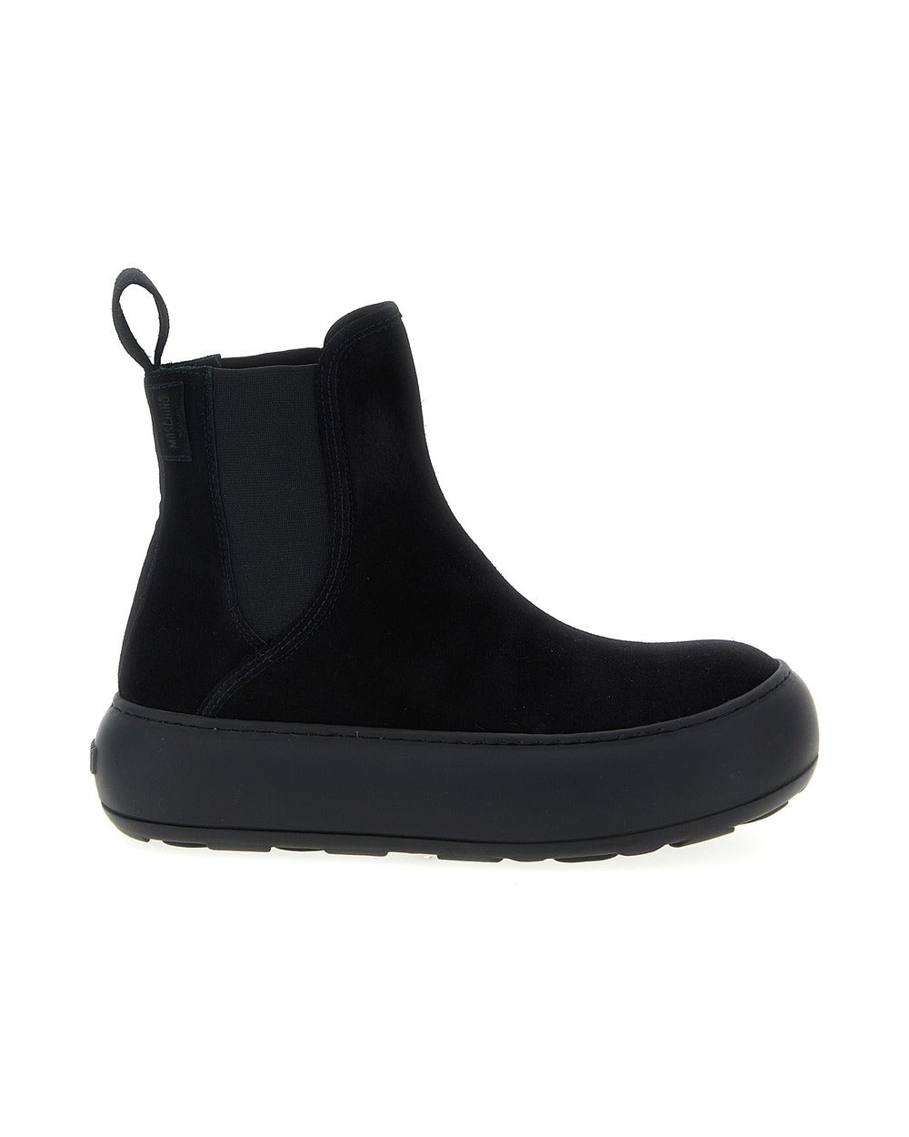 Moschino Black Calfskin Chelsea Boots