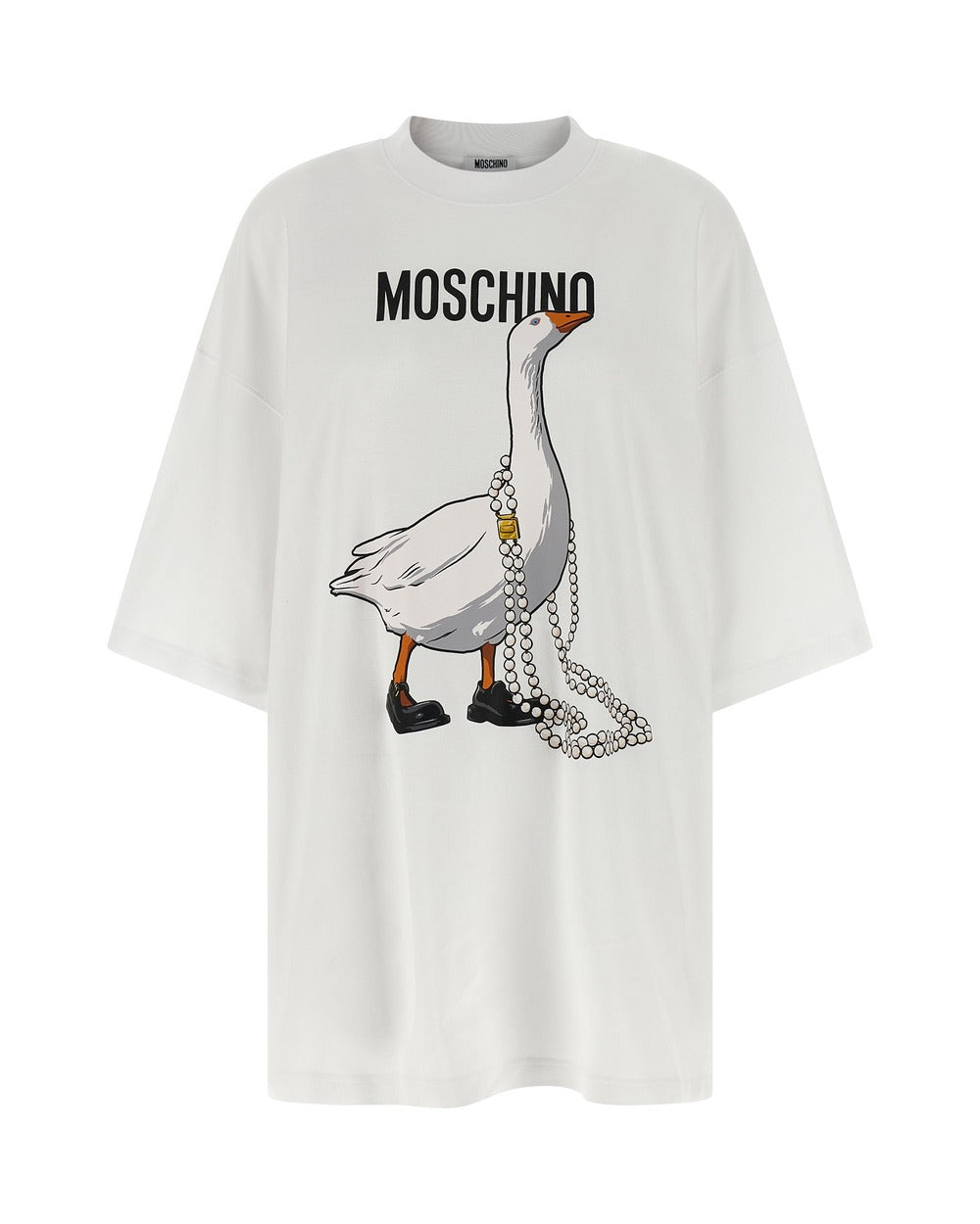 Moschino White Cotton Short Dress