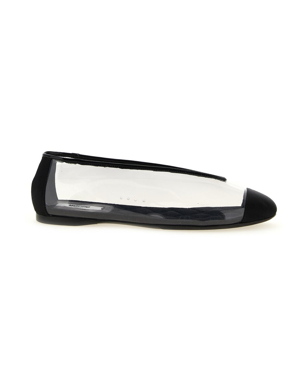 Moschino Black Pvc Ballet Flats