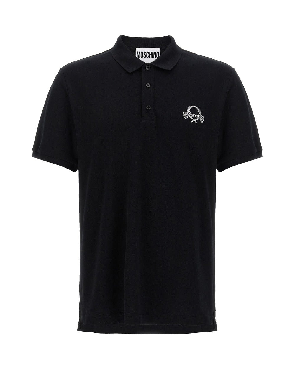 Moschino Black Cotton Polo Shirt