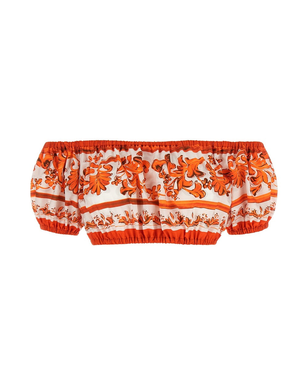 Dolce & Gabbana Orange Cotton Blouse