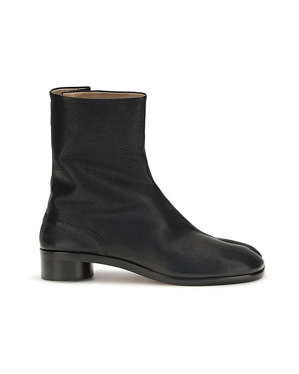 Black Calf Leather Bos Taurus Ankle Boots