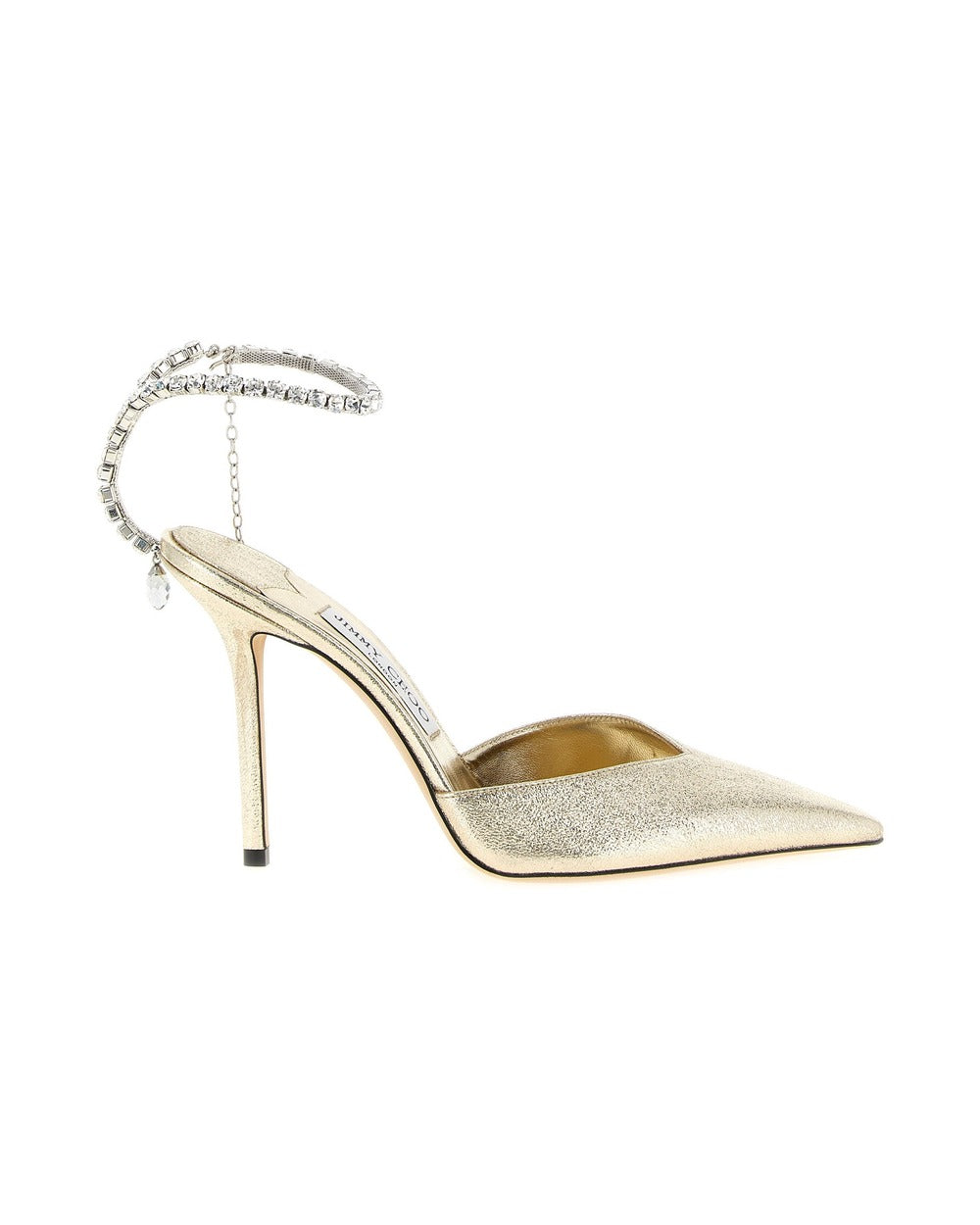Jimmy Choo Gold Tencel High Heel Pumps