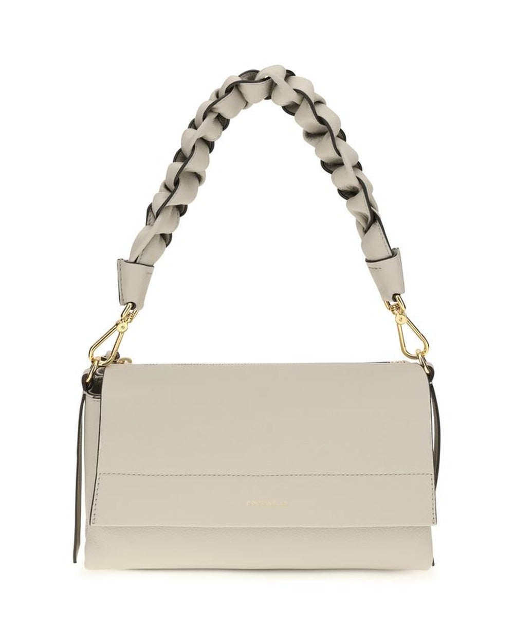 Coccinelle Beige Calf Leather Bos Taurus Shoulder Bag