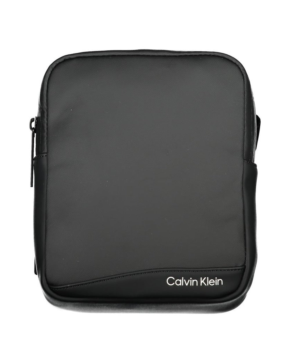 Calvin Klein Sleek Black Recycled Polyester Shoulder Bag