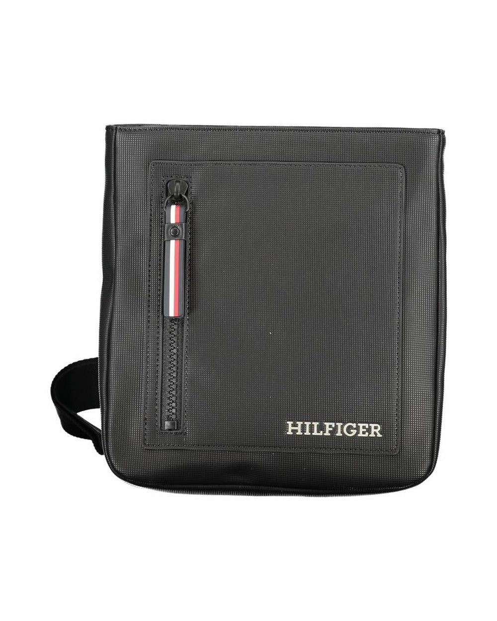 Tommy Hilfiger Black Polyurethane Men Shoulder Bag
