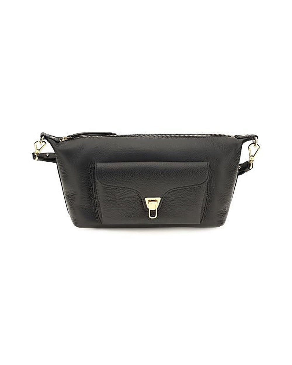 Coccinelle Black Calf Leather Bos Taurus Shoulder Bag