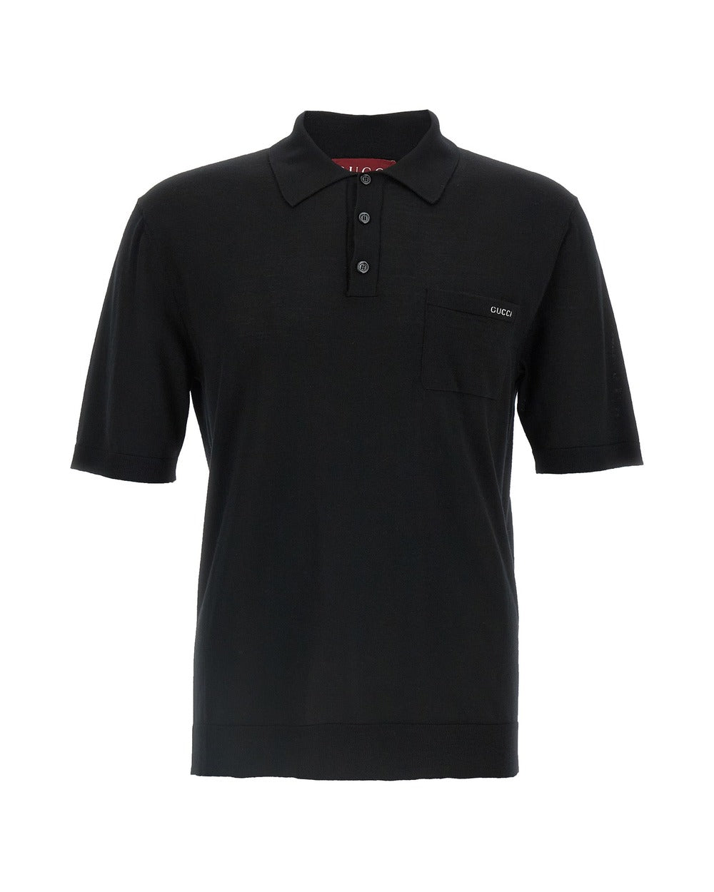 Gucci Black Wool Polo Shirt